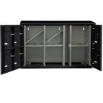 Bloc collectif Leabox  3x2  grade 3  simple face  extérieur  mural  noir 9005 finition brillante
