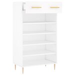 vidaXL Armoire à chaussures blanc 60x35x105 cm bois d'ingénierie