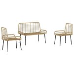 vidaXL Ensemble de salle à manger pour jardin 3 Pièces