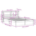 vidaXL Cadre de lit avec tête de lit sans matelas 120x200 cm