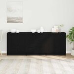 vidaXL Buffet Chêne noir 180 x 30 x 70 cm Bois d'ingénierie