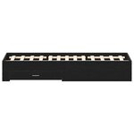vidaXL Cadre de lit Chêne noir 135 x 190 cm Bois d'ingénierie