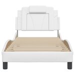 vidaXL Cadre de lit sans matelas blanc 90x200 cm similicuir