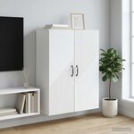 vidaXL Armoire Murale Blanc 66 x 34 5 x 90 cm Bois d'ingénierie