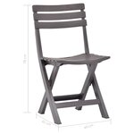 vidaXL Chaises de jardin pliables lot de 2 Plastique Mocha