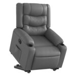 vidaXL Fauteuil inclinable électrique gris similicuir