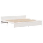 vidaXL Lit bibliothèque sans matelas blanc 180x200 cm bois pin massif