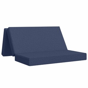 vidaXL Canapé-lit pliable 140 x 67 x 45 cm Bleu