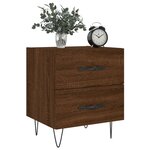 vidaXL Tables de chevet 2 Pièces chêne marron 40x35x47 5 cm