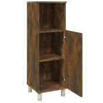 vidaXL Armoire de bain Chêne fumé 30x30x95 cm Bois d'ingénierie
