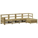 vidaXL Salon de jardin 5 Pièces bois de pin imprégné
