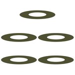 vidaXL Anneaux d'arbre plats 5 Pièces Vert olive Ø30 / 60 cm Acier