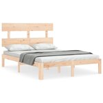 vidaXL Cadre de lit sans matelas 140x190 cm bois de pin massif
