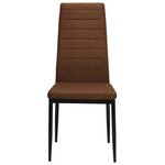vidaXL Chaises à manger lot de 4 marron tissu