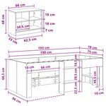 vidaXL Cadre de lit en loft avec armoire 3 Pièces Blanc Bois d'ingénierie