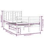 vidaXL Cadre de lit sans matelas blanc 120x200 cm bois de pin massif