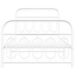 vidaXL Cadre de lit métal sans matelas et pied de lit blanc 100x190 cm