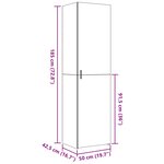 vidaXL Buffet haut blanc 50x42 5x185 cm bois d'ingénierie