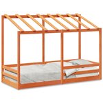 vidaXL Lit pour enfants sans matelas cire marron 75x190 cm pin massif