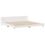 vidaXL Cadre de lit sans matelas blanc 200x200 cm bois massif de pin