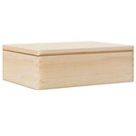 vidaXL Boîte en bois avec couvercle 40x30x13 cm bois de pin massif