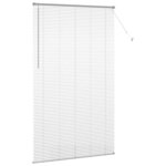 vidaXL Store de Fenêtre avec des rideaux Manuel Argent Aluminium