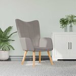 vidaXL Chaise de relaxation Taupe Tissu