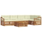 vidaXL Ensemble de canapés d'extérieur 6 pc Naturel et Crème