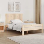 vidaXL Tête de lit murale 127 5x3x60 cm Bois massif de pin