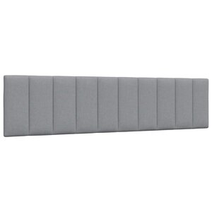 vidaXL Coussin de tête de lit gris clair 200 cm tissu