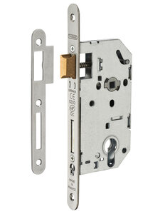 THIRARD - Serrure encastrable Unimax CE NF QC à cylindre pour porte d'entrée  axe50mm  bouts ronds  têtière inox - THIRARD