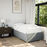 vidaXL Cadre de lit Gris clair 100x200 cm Tissu