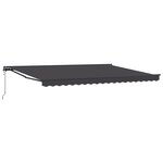 vidaXL Auvent Rétractable Anthracite 450x300 cm tissu