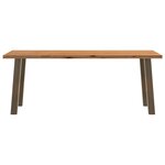 vidaXL Table à manger marron clair bois de chêne massif rectangulaire
