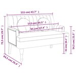 vidaXL Banc avec coussins vert foncé 113x64 5x75 5 cm tissu