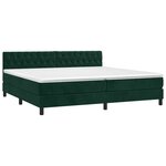 vidaXL Sommier à lattes de lit avec matelas LED Vert foncé 200x200 cm