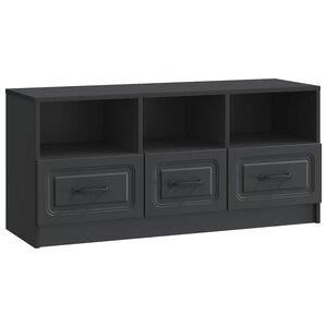 vidaXL Meuble TV avec tiroir Noir 102 x 34 5 x 47 cm Bois d'ingénierie