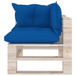 Vidaxl salon de jardin palette 6 pièces avec coussins bois de pin