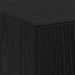 vidaXL Buffet en chêne noir - 60 x 32 x 153 cm - Bois d'ingénierie