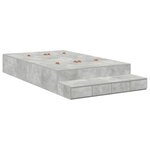 vidaXL Cadre de lit avec rangement Gris béton 236.5 x 120 x 31.5 cm