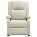 vidaXL Fauteuil inclinable Crème Velours
