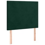 vidaXL Sommier à lattes de lit avec matelas et LED Vert foncé 80x200cm