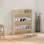 vidaXL Armoire à chaussures murale chêne Sonoma bois d'ingénierie