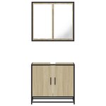 vidaXL Ensemble de meubles de salle de bain 2 Pièces chêne sonoma
