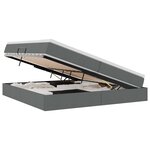 vidaXL Lit avec rangement et matelas Gris foncé 200 x 200 cm Polyester