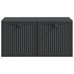 vidaXL Meuble TV mural Noir 59 5 x 41 x 30 cm Bois d'ingénierie