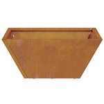 vidaXL Pots en métal Acier résistant aux intempéries 35 x 35 x 15 cm