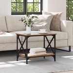 vidaXL Table d'appoint Vieux bois 55 x 38 x 45 cm Bois d'ingénierie
