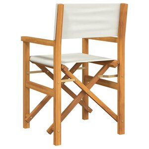 vidaXL Chaises de metteur en scène pliantes lot de 2 Bois teck massif
