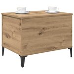 vidaXL Table basse Chêne artisanal 60 x 44 5 x 45 cm Bois d'ingénierie